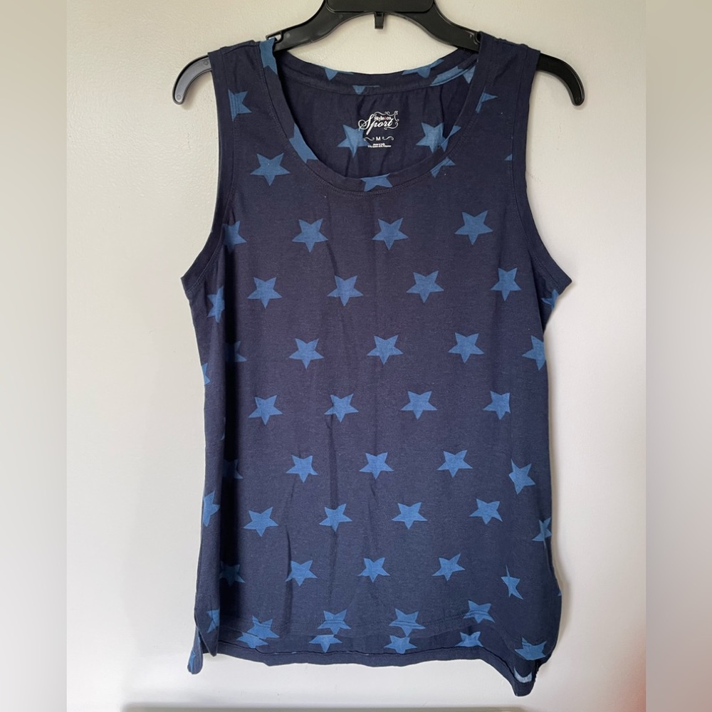 Style & Co. Sport Ladies Star Print Sleeveless Top, size M